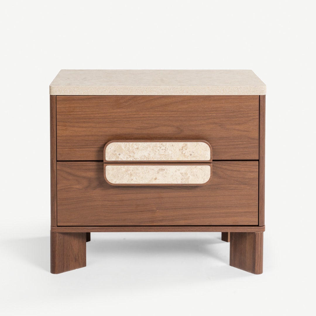 Vogue lll Bedside Table Walnut