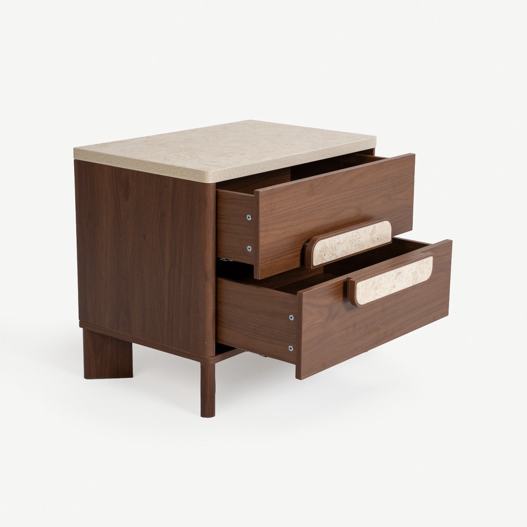Vogue lll Bedside Table Walnut