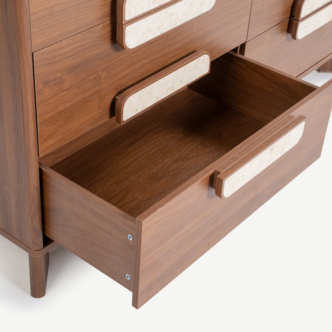 Vogue lll Dresser with Mirror Walnut