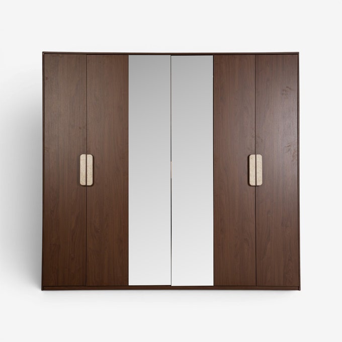 Vogue lll 6 Door Wardrobe Walnut Vogue lll 6 Door Wardrobe Walnut