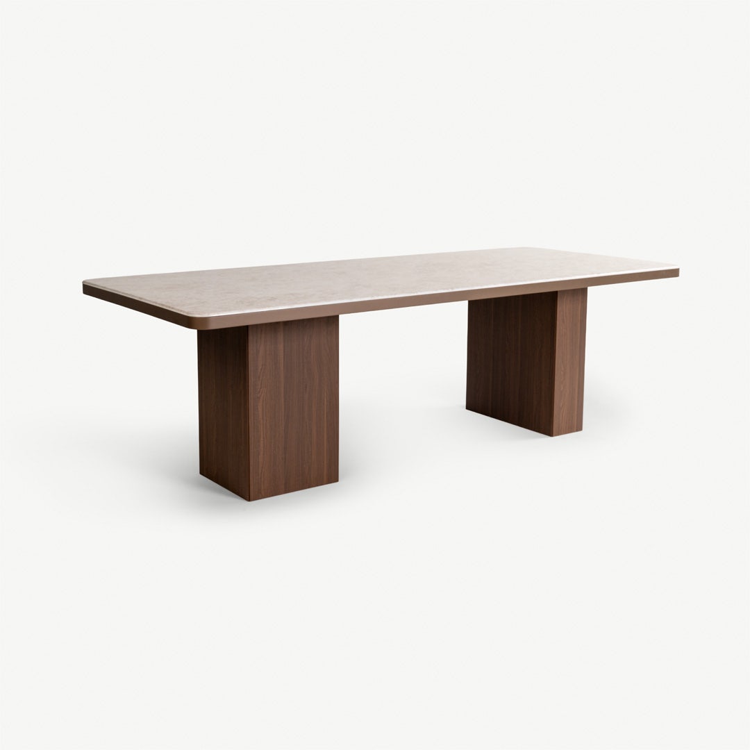 Issac 8 Seater Dining Table Beige