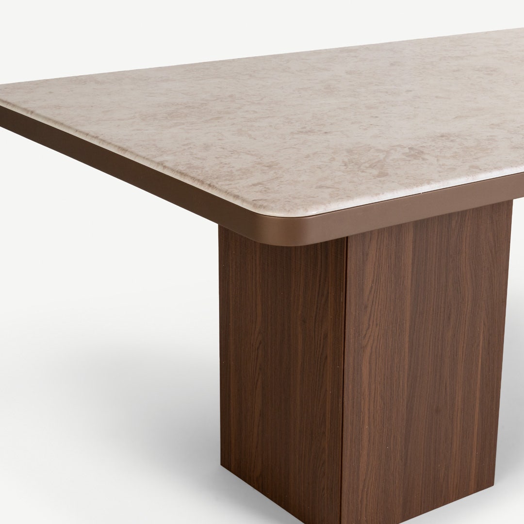 Issac 8 Seater Dining Table Beige