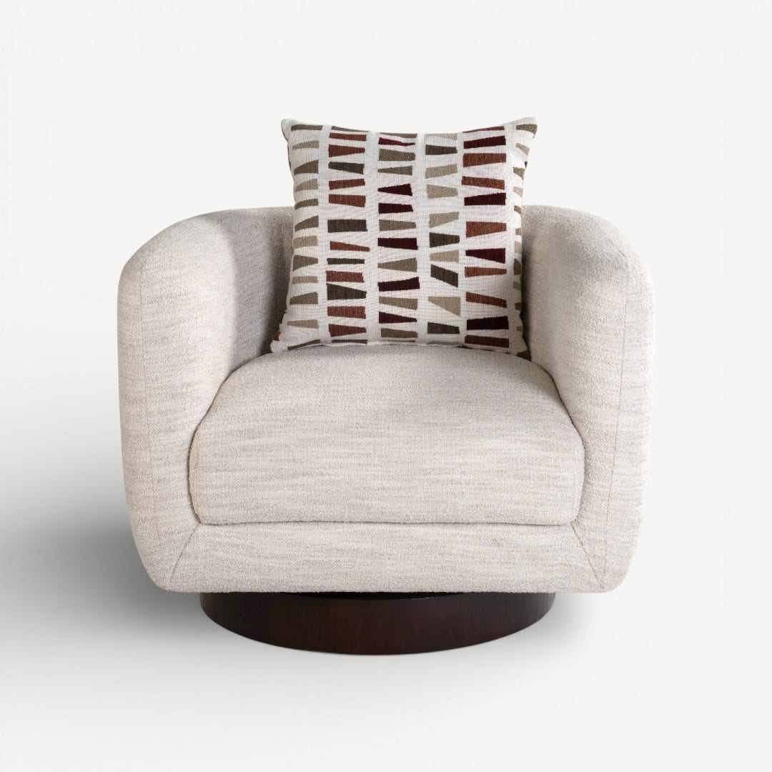 Heritage ll Swivel Accent Chair Ivory