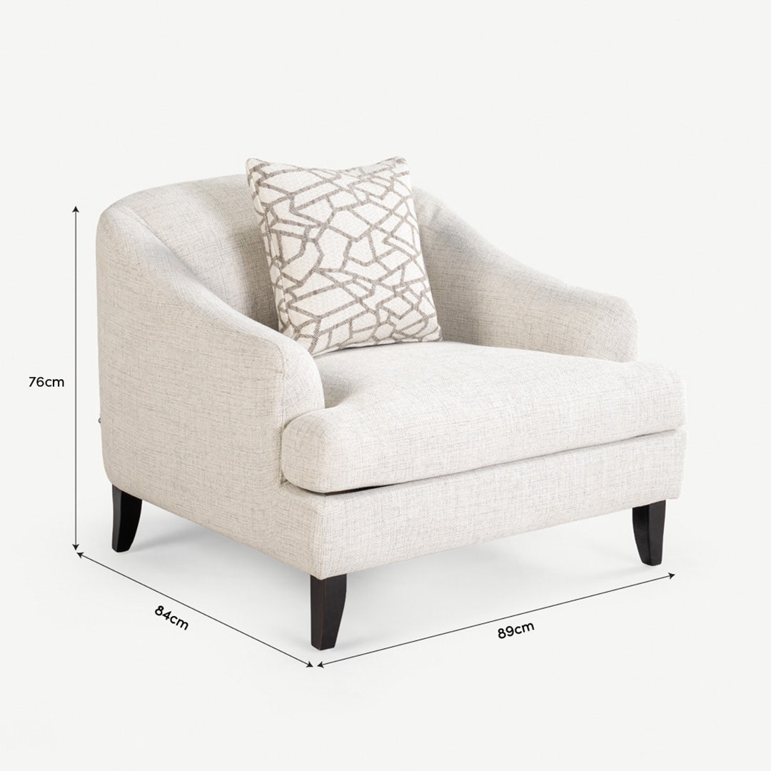 Manuel 1 Seater Sofa Grey