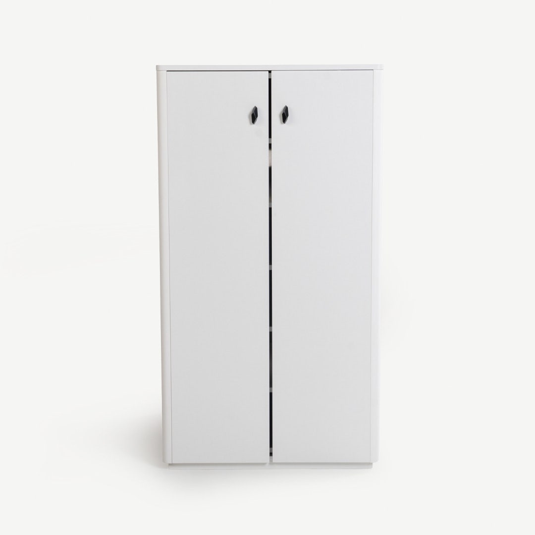 Yov 24-Pair Rotating Shoe Cabinet White