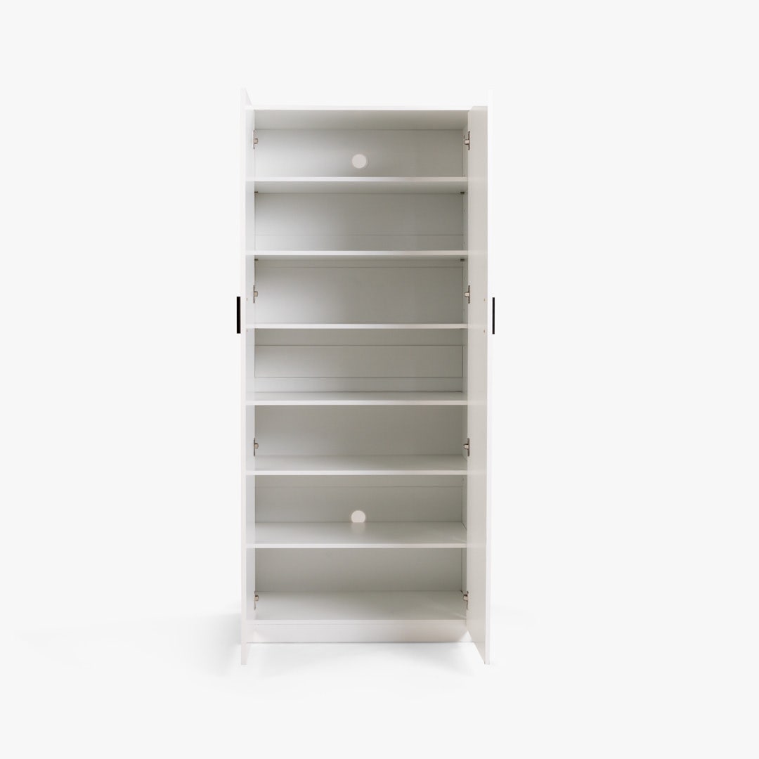 Nivel ll 28-Pair Shoe Cabinet White
