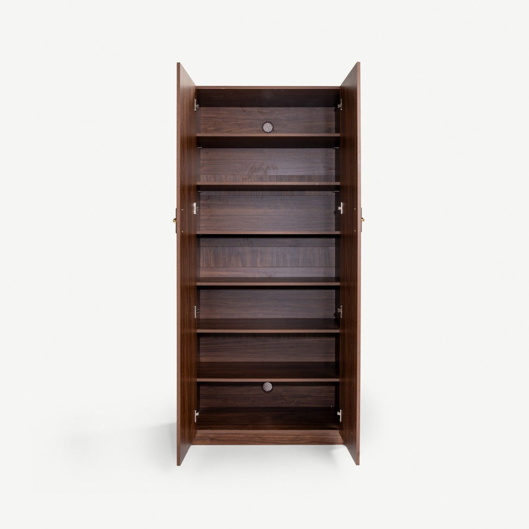 Nivel ll 21-Pair Shoe Cabinet Walnut