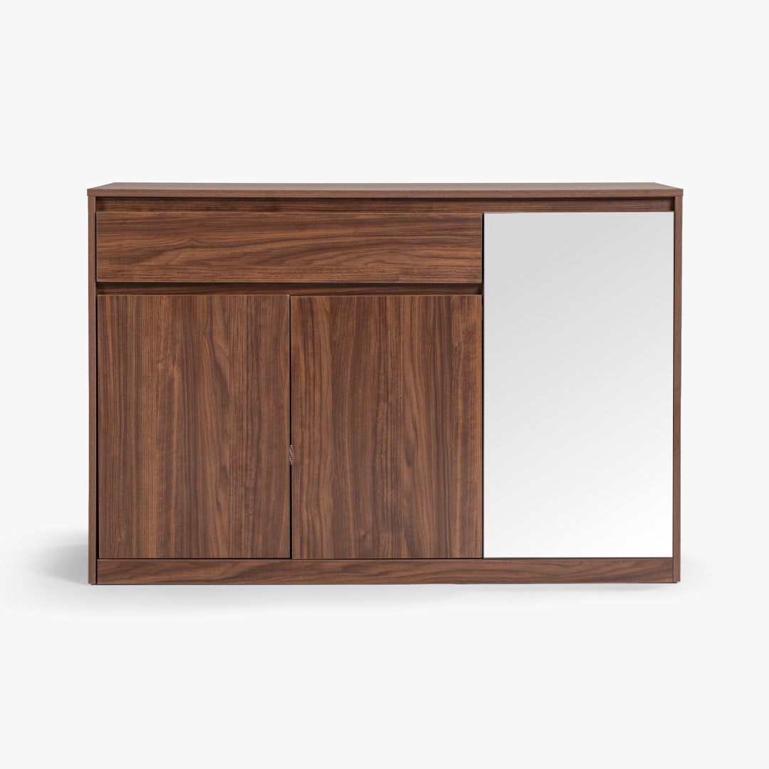 Osee 12-Pair Shoe Cabinet Walnut