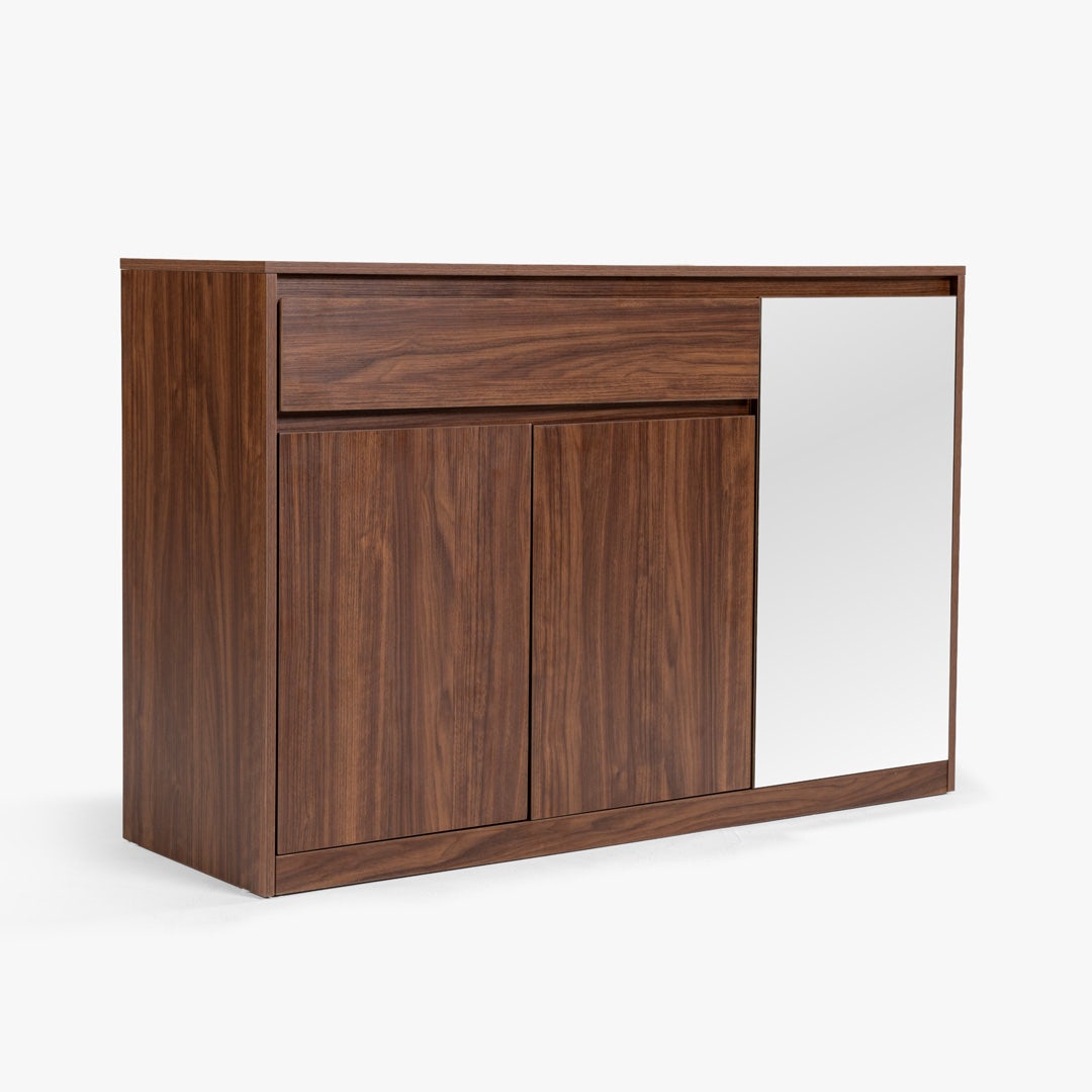 Osee 12-Pair Shoe Cabinet Walnut