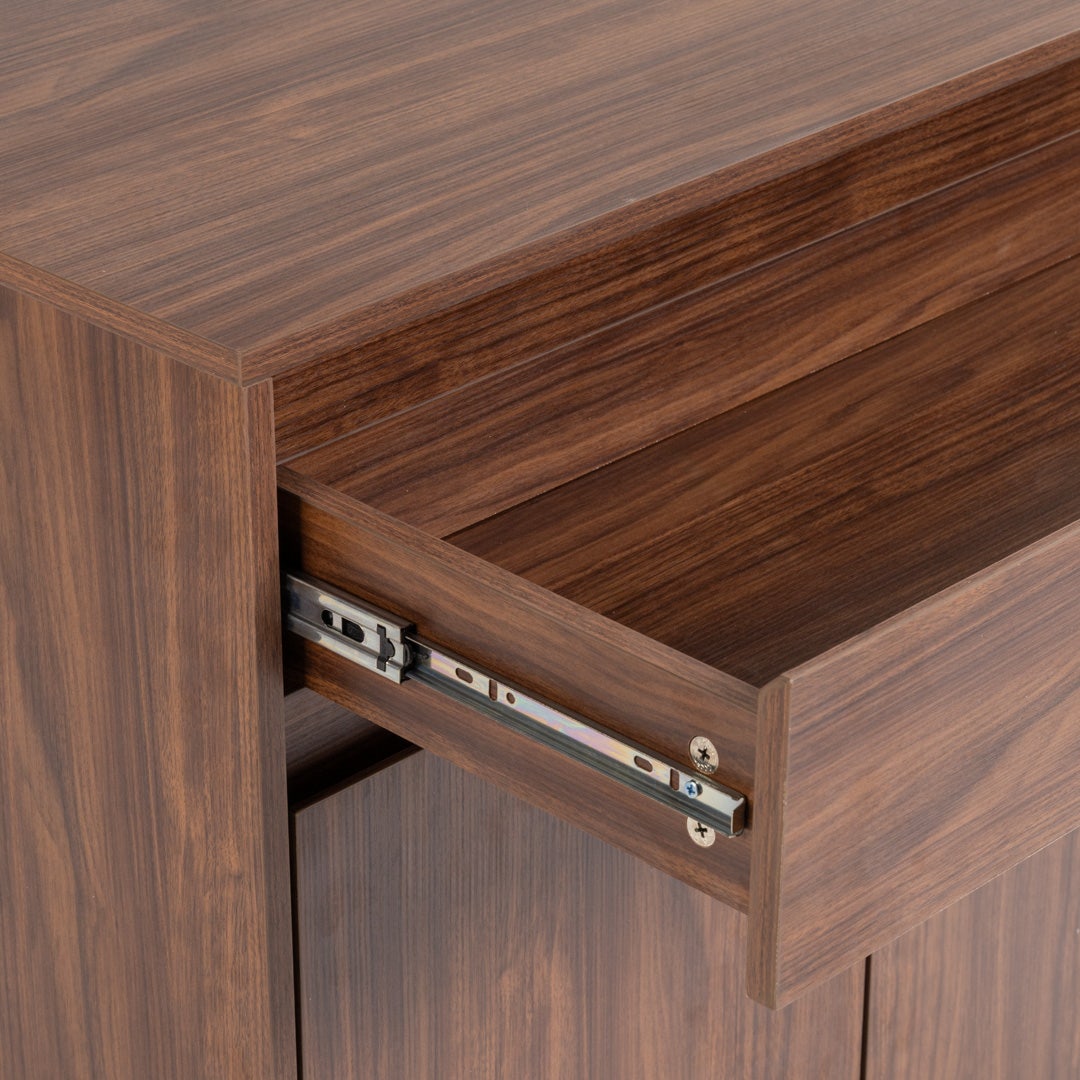 Osee 12-Pair Shoe Cabinet Walnut