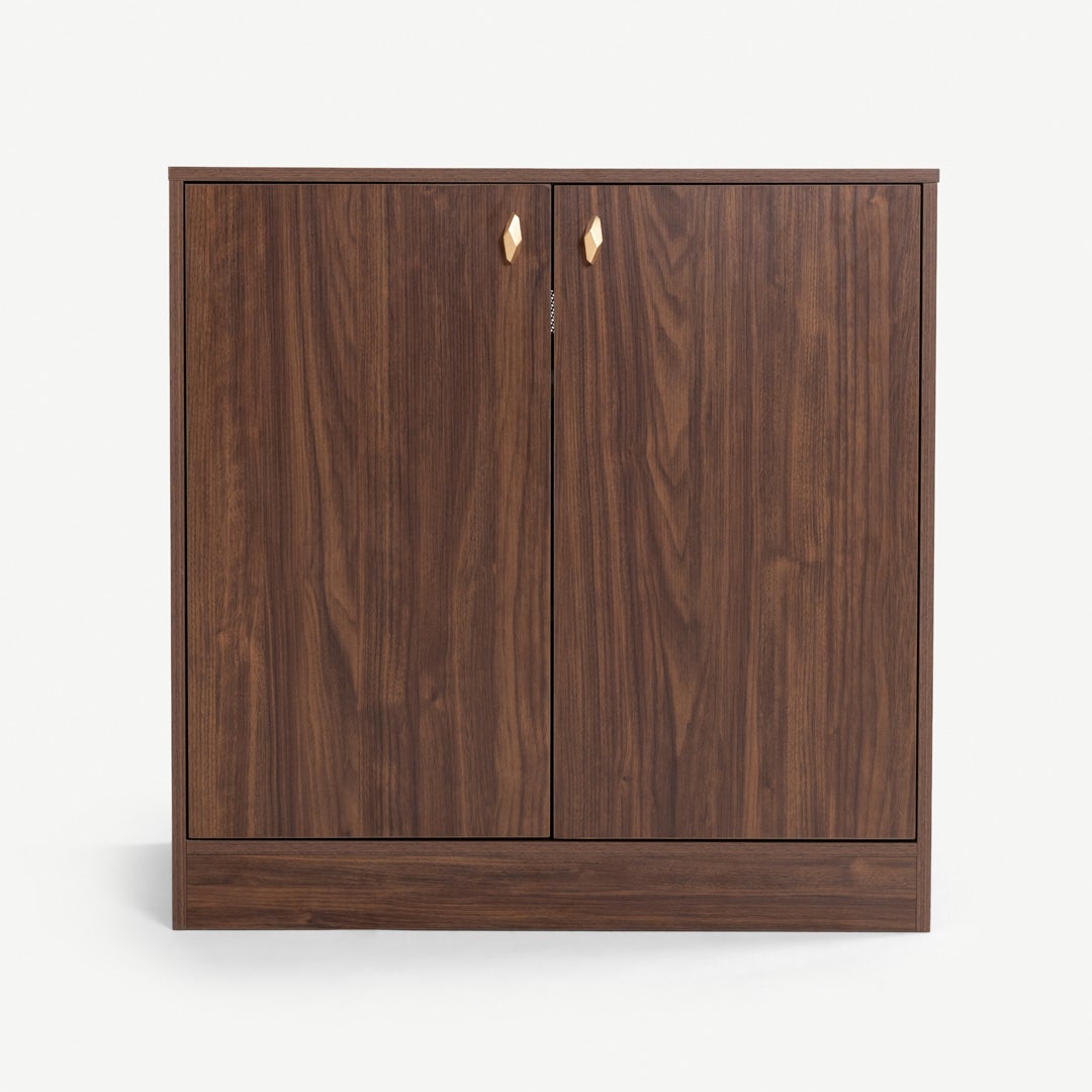 Bilin 10-Pair Shoe Cabinet Walnut