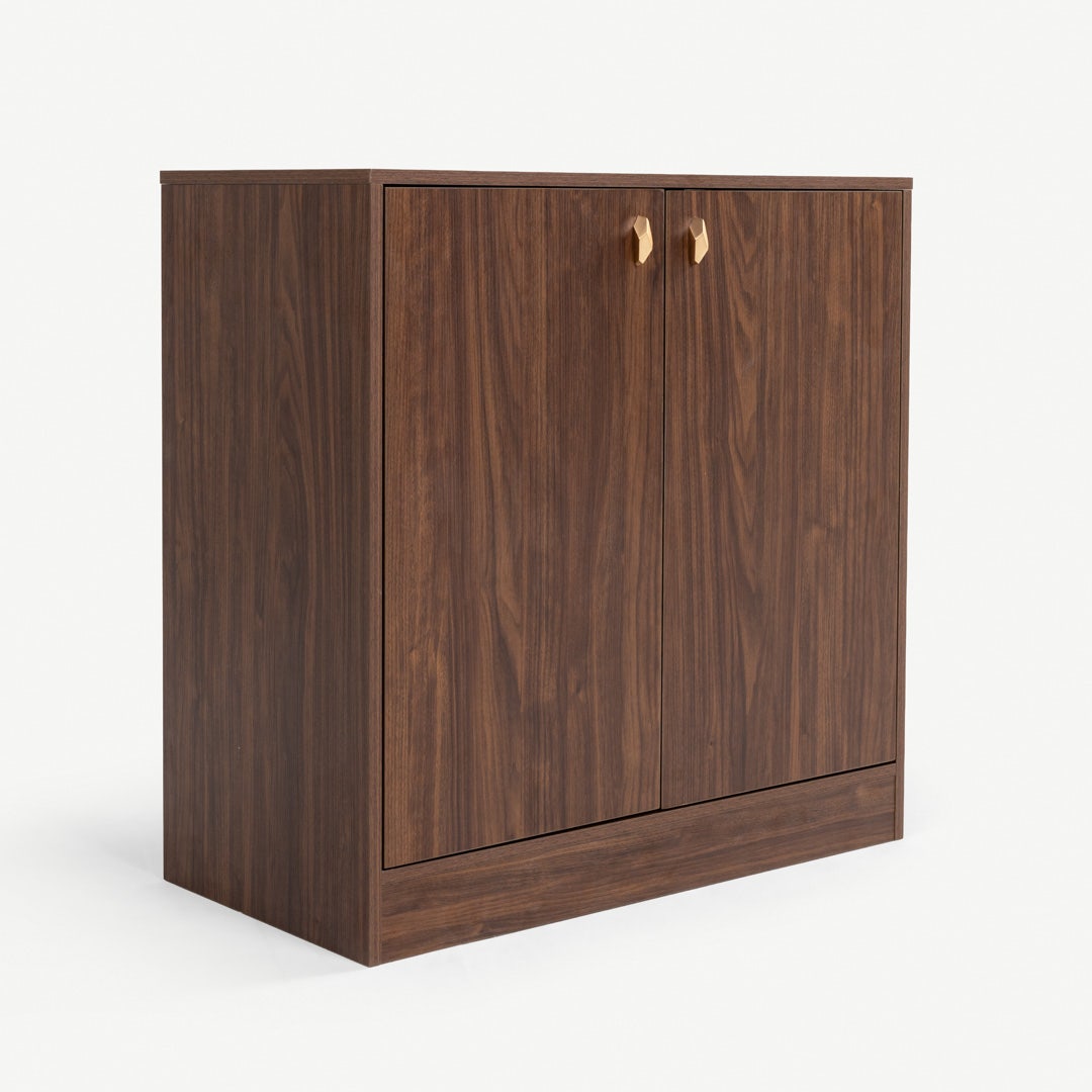 Bilin 10-Pair Shoe Cabinet Walnut