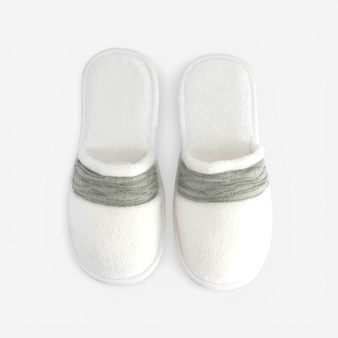 Najlan Cotton Bath Slipper - White
