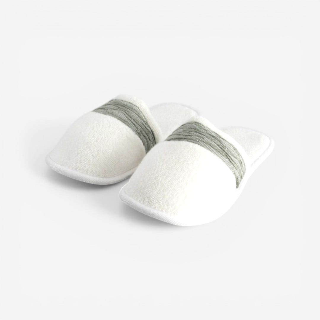 Najlan Cotton Bath Slipper - White