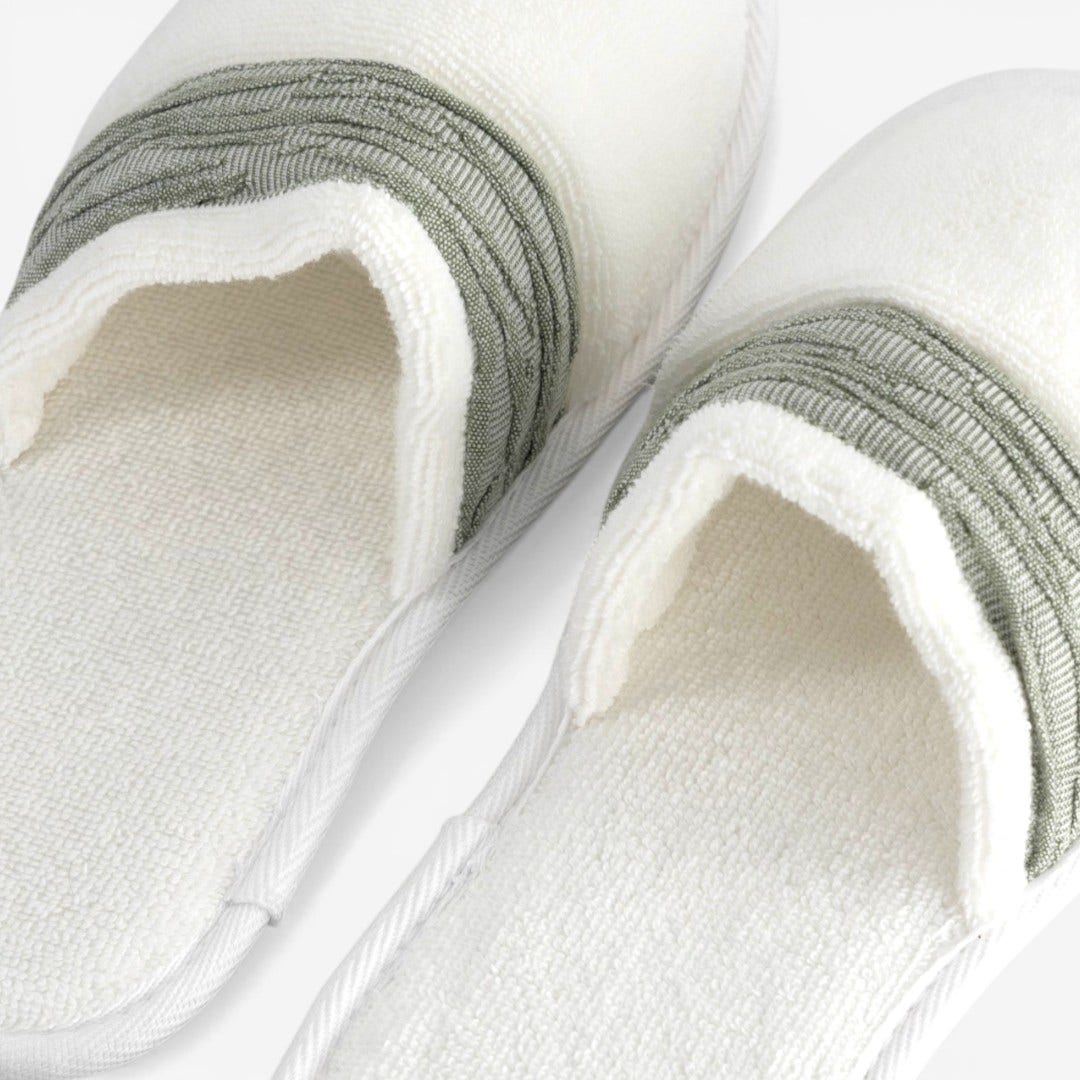 Najlan Cotton Bath Slipper - White