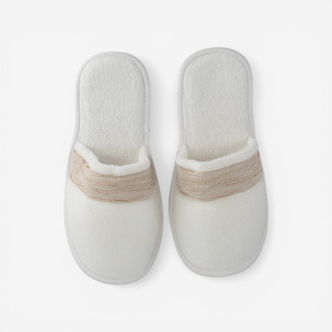 Najlan Cotton Bath Slipper - Ecru