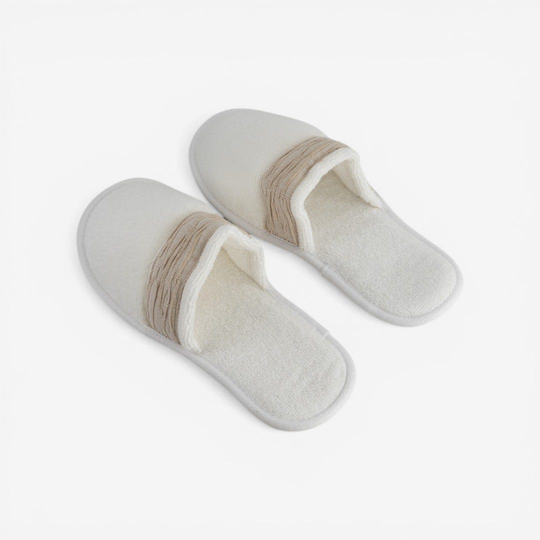 Najlan Cotton Bath Slipper - Ecru
