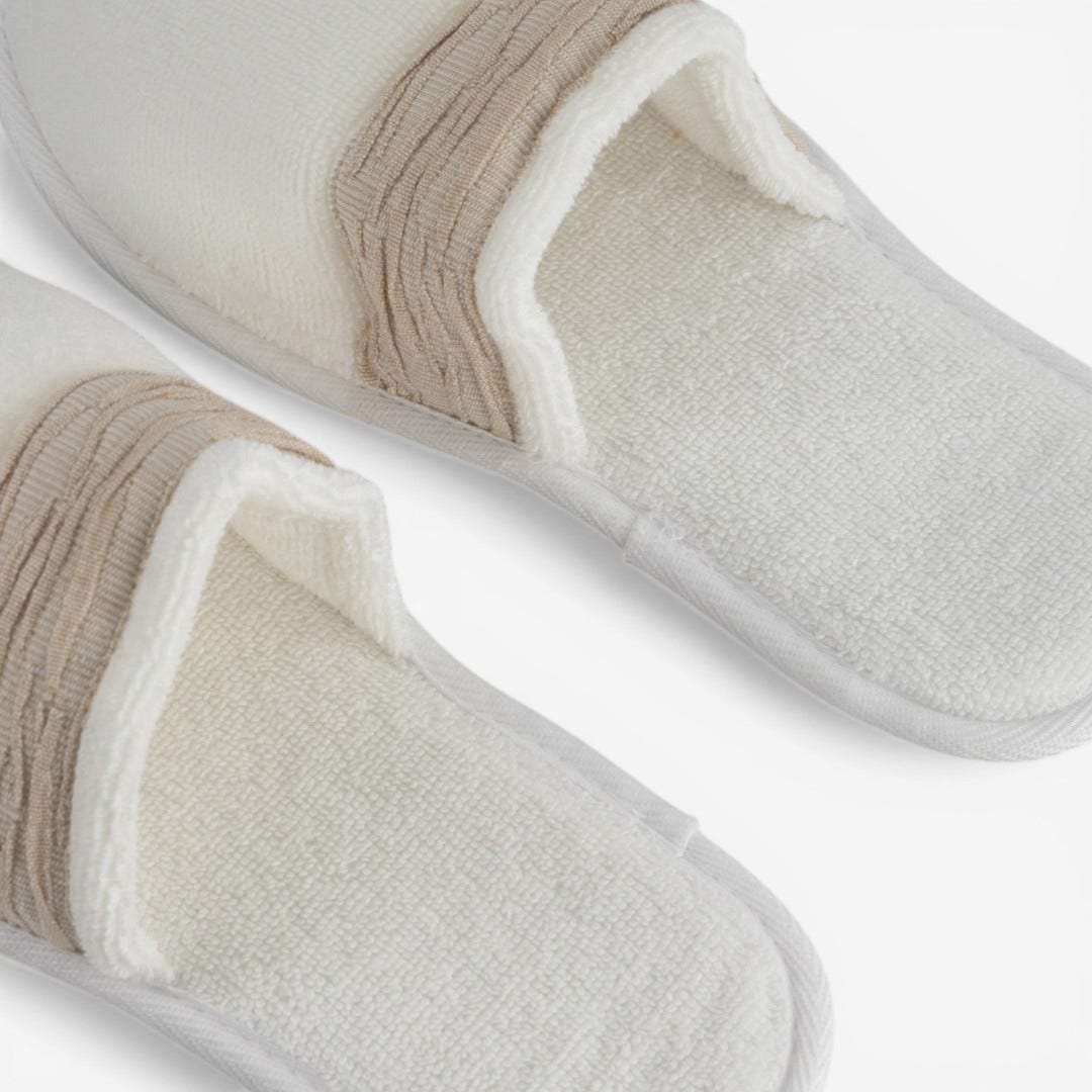 Najlan Cotton Bath Slipper - Ecru