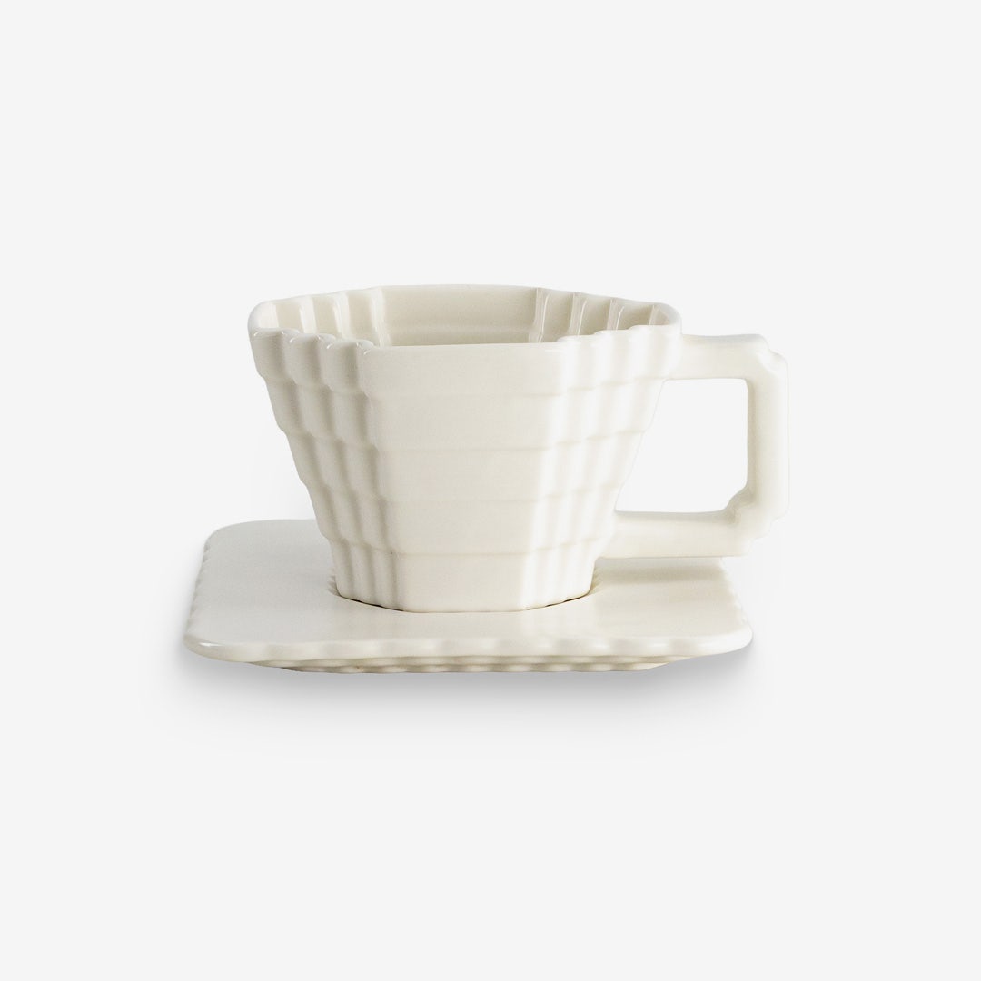 Livra Cup & Saucer White - 230ml