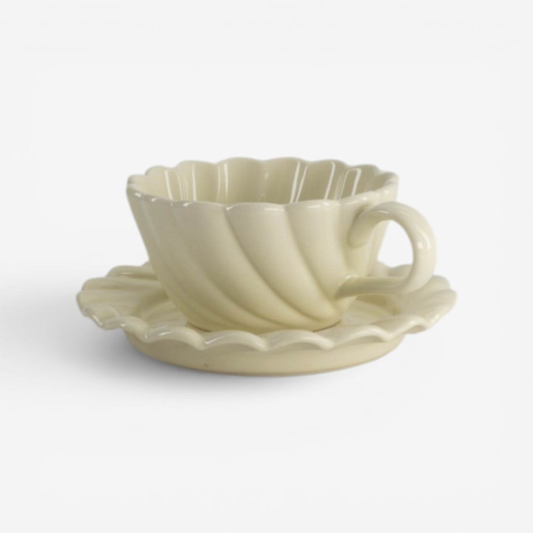 Kiva Cup & Saucer White - 280ml