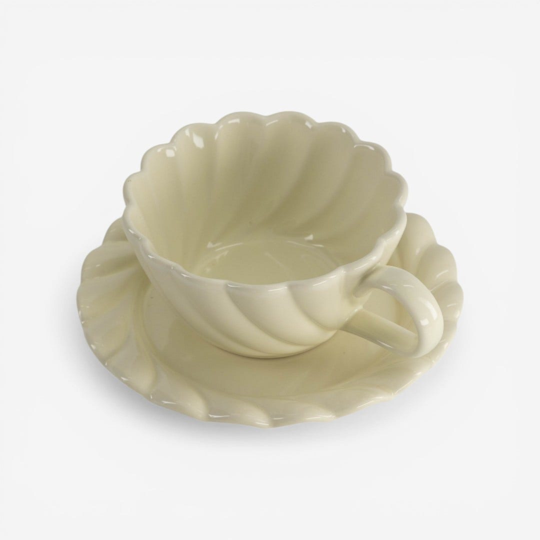 Kiva Cup & Saucer White - 280ml
