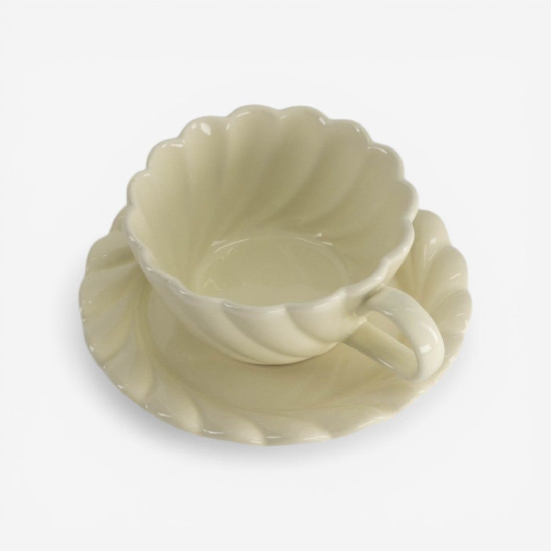 Kiva Cup & Saucer White - 280ml