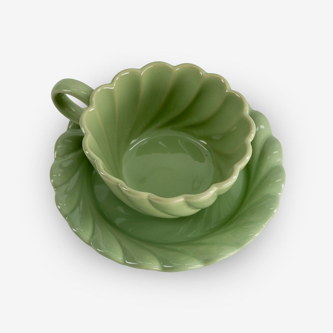 Kiva Cup & Saucer Green - 250ml