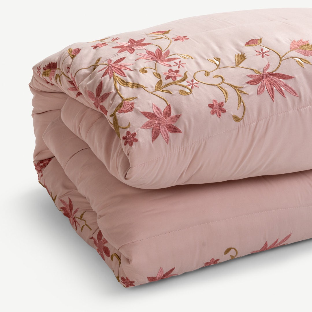 Leafy Emb. Comforter Set - 220x240cm
