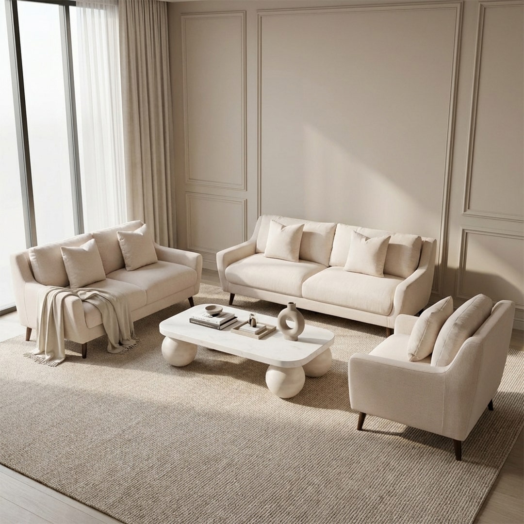 Nebo 3pc Sofa Set Ivory