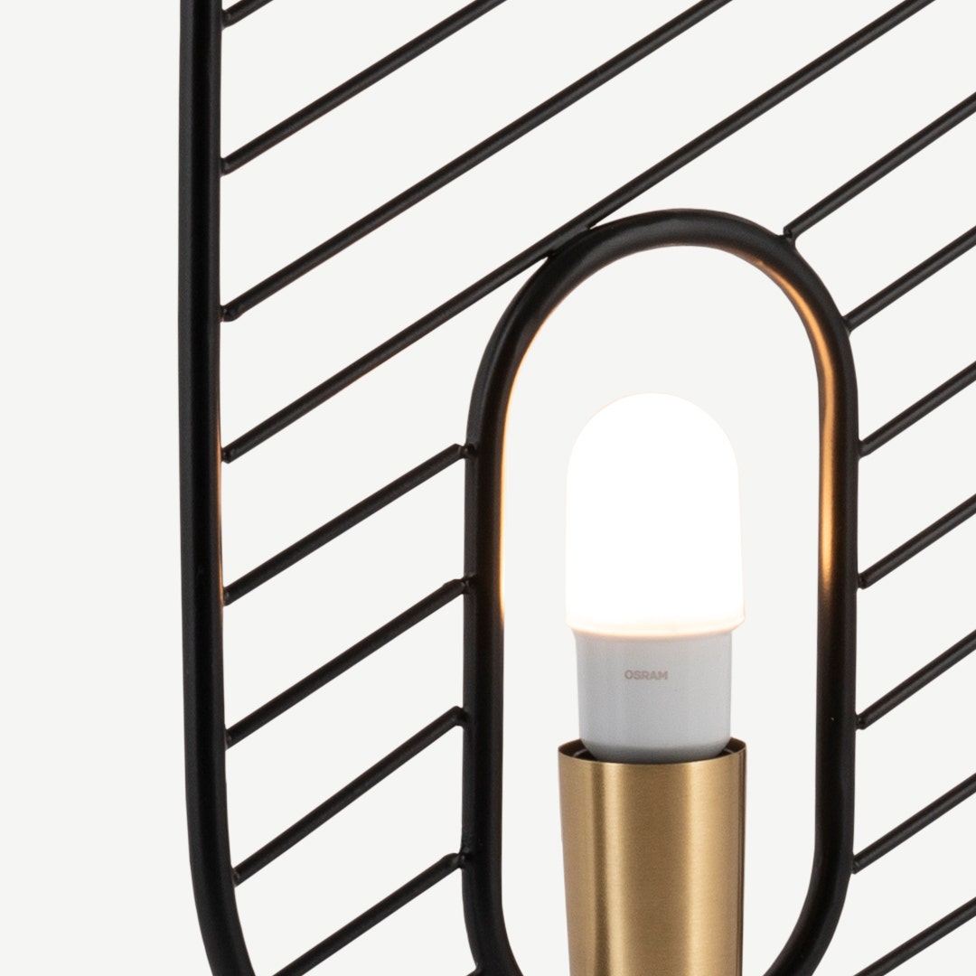 Abner Brass Table Lamp With Marble Base