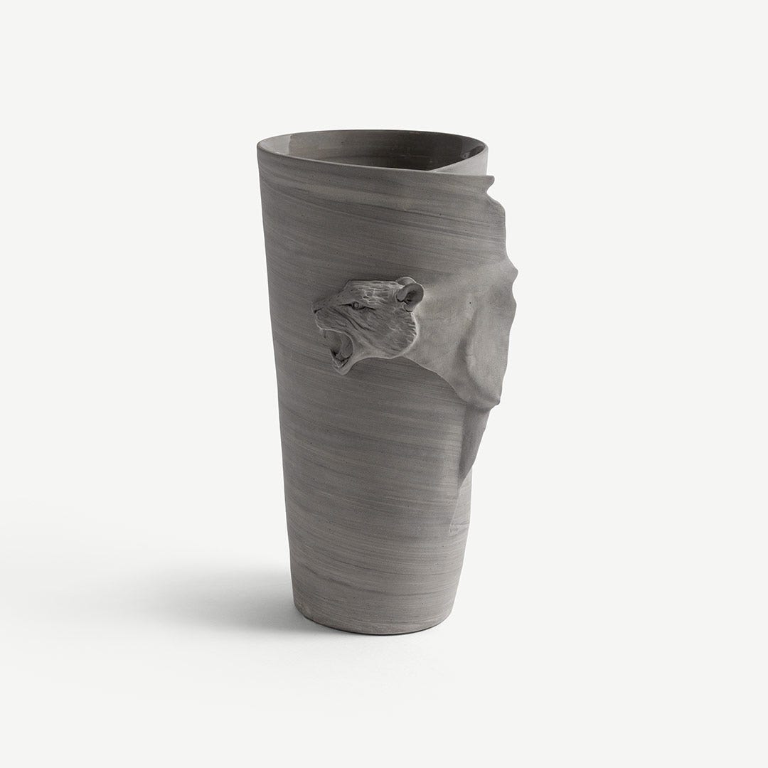Afreen Tiger Engraved Handmade Vase