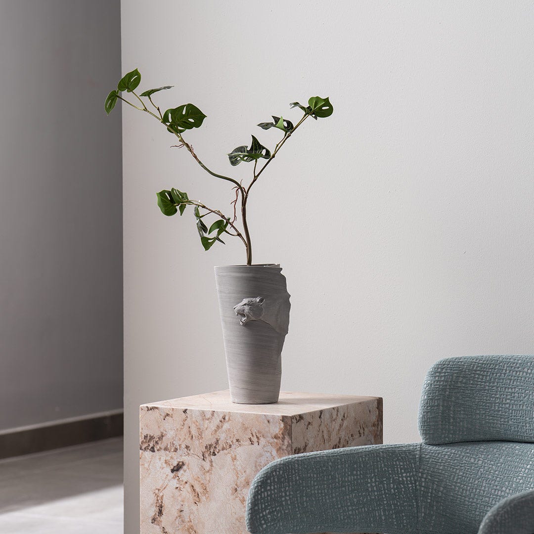 Afreen Tiger Engraved Handmade Vase