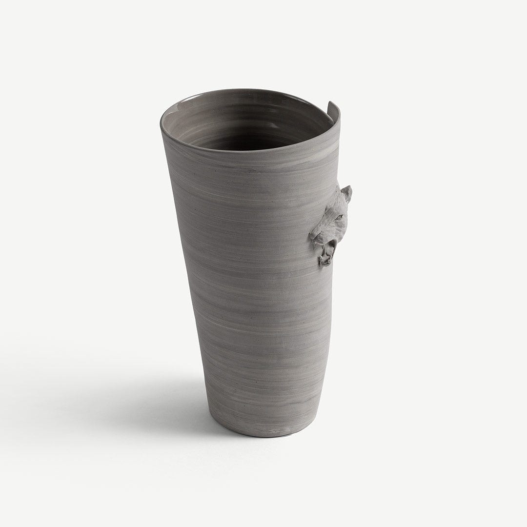 Afreen Tiger Engraved Handmade Vase