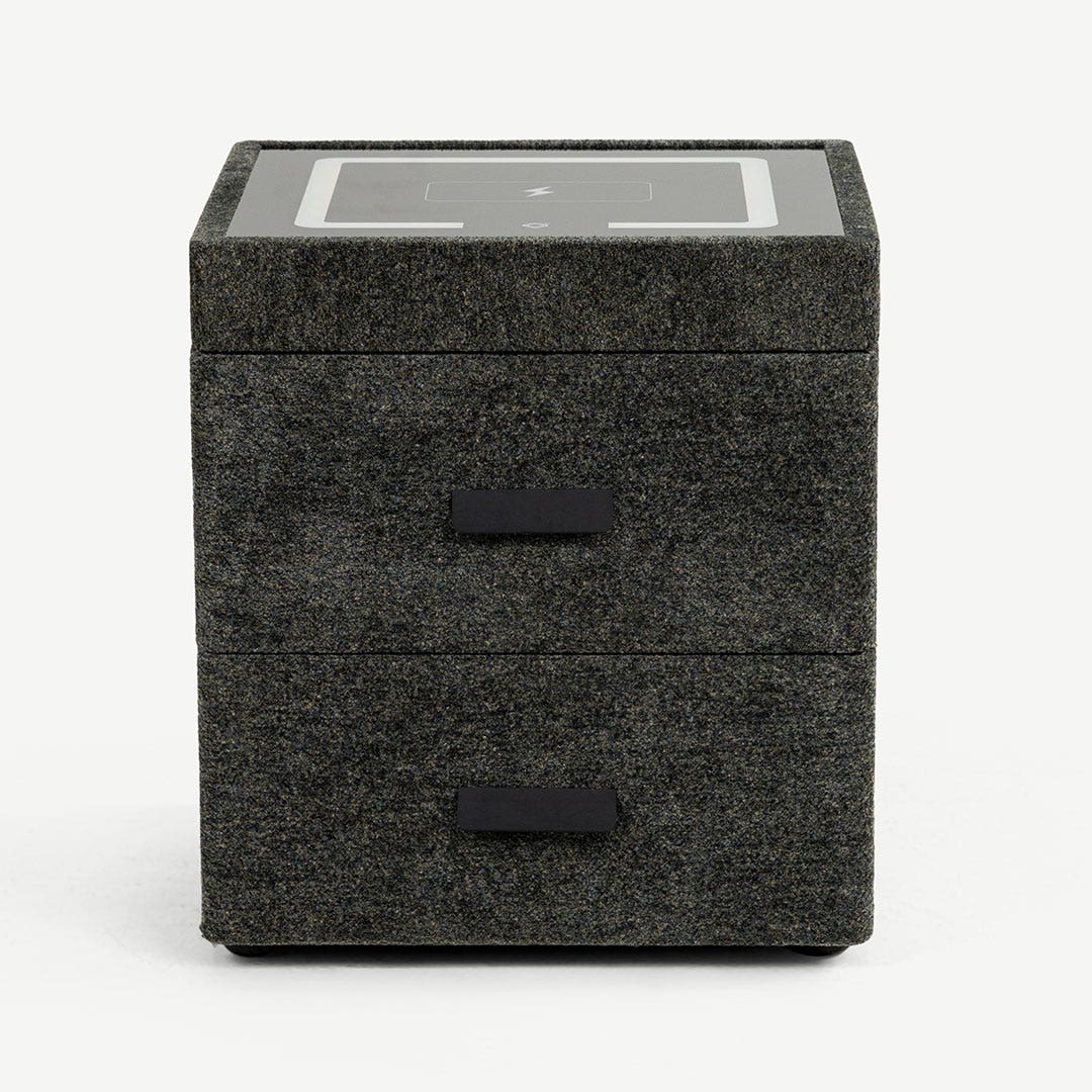 Alameda Smart Bedside Table Green