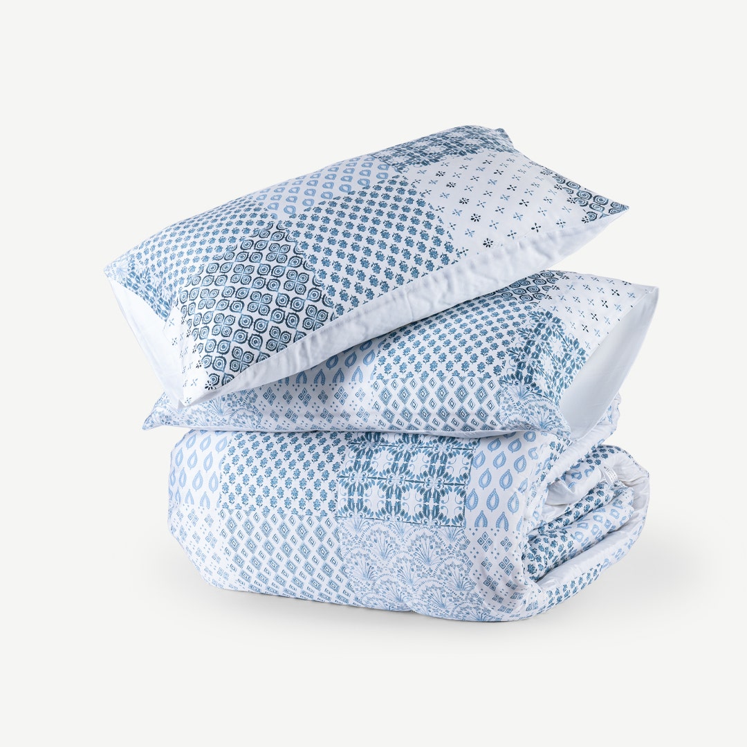 Alara Printed Comforter Set -Coral