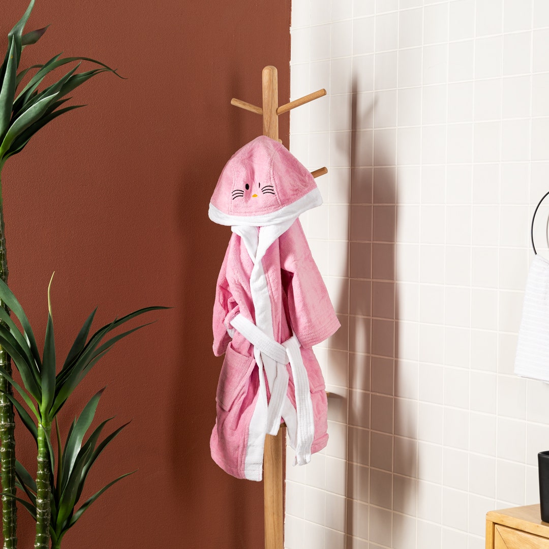 Alby Kids Bathrobe 6-8yrs -Pink