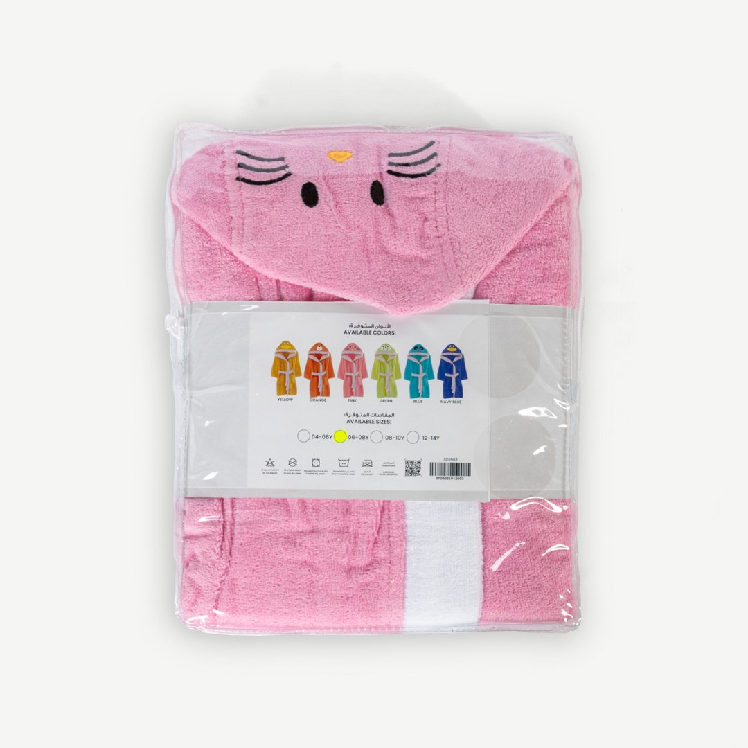 Alby Kids Bathrobe 6-8yrs -Pink