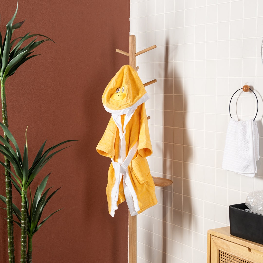 Alby Kids Bathrobe 6-8yrs -Yellow