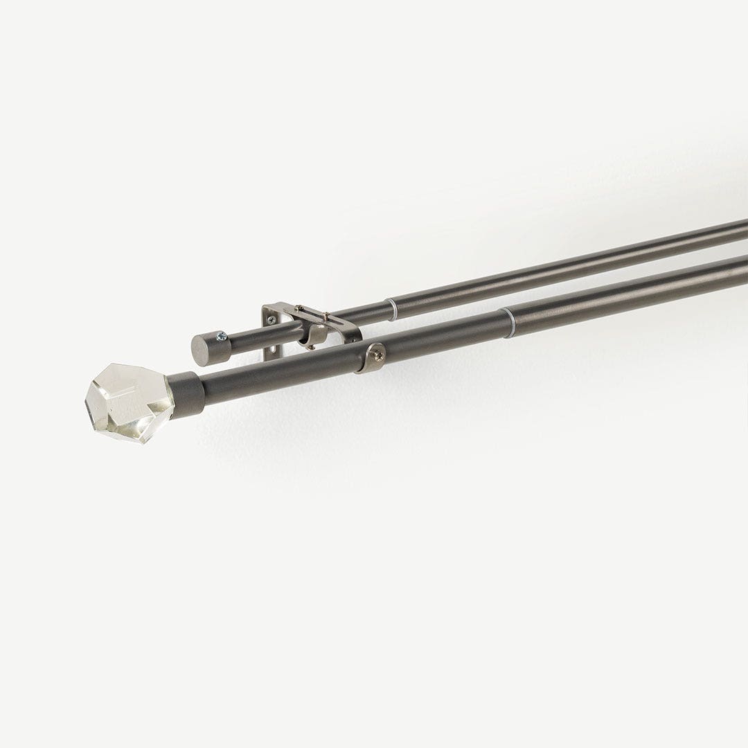 Alenar Double Ext Curtain Rod -210-400cm