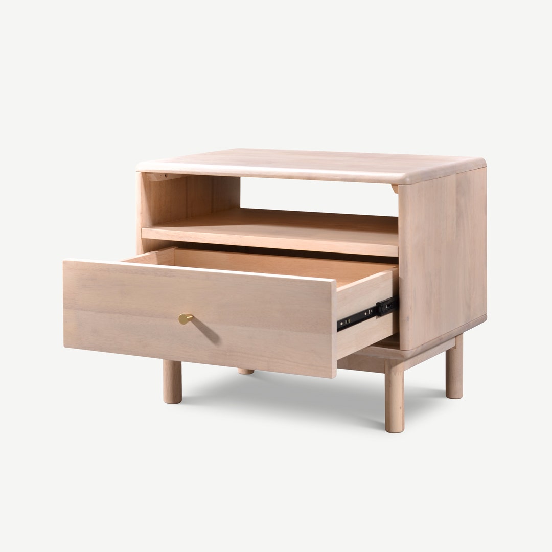 Alira Bedside Table Milk Oak