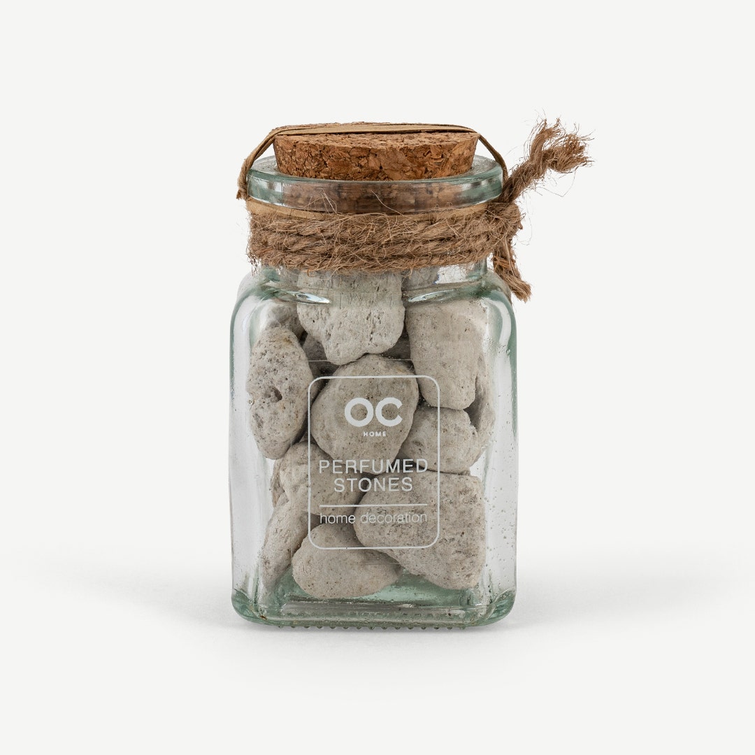 Allora Scented Stone In Glass Jar Oak
