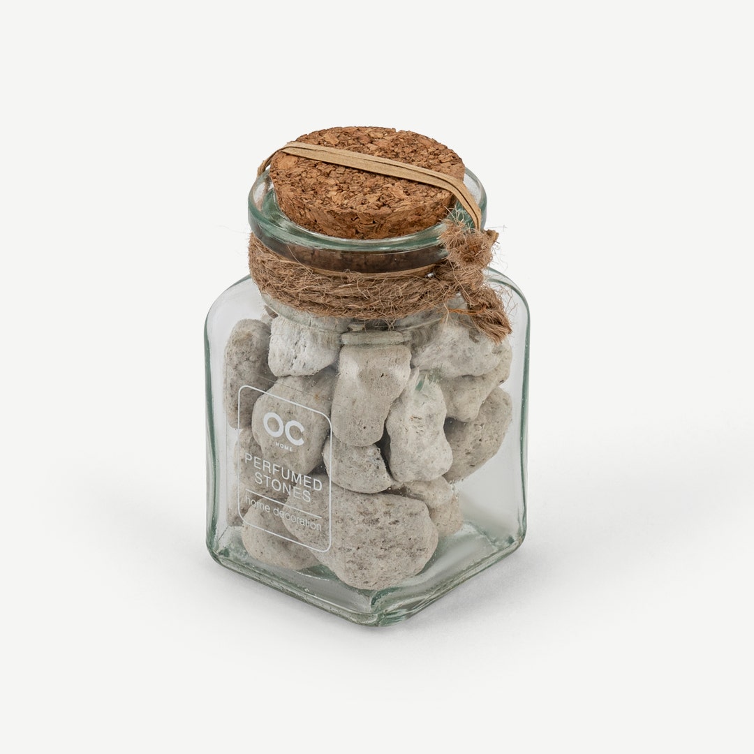 Allora Scented Stone In Glass Jar Oak