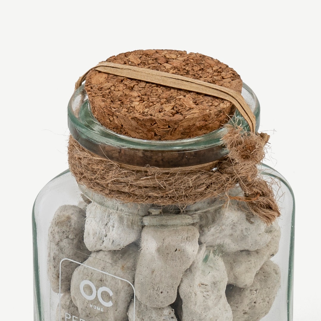 Allora Scented Stone In Glass Jar Oak