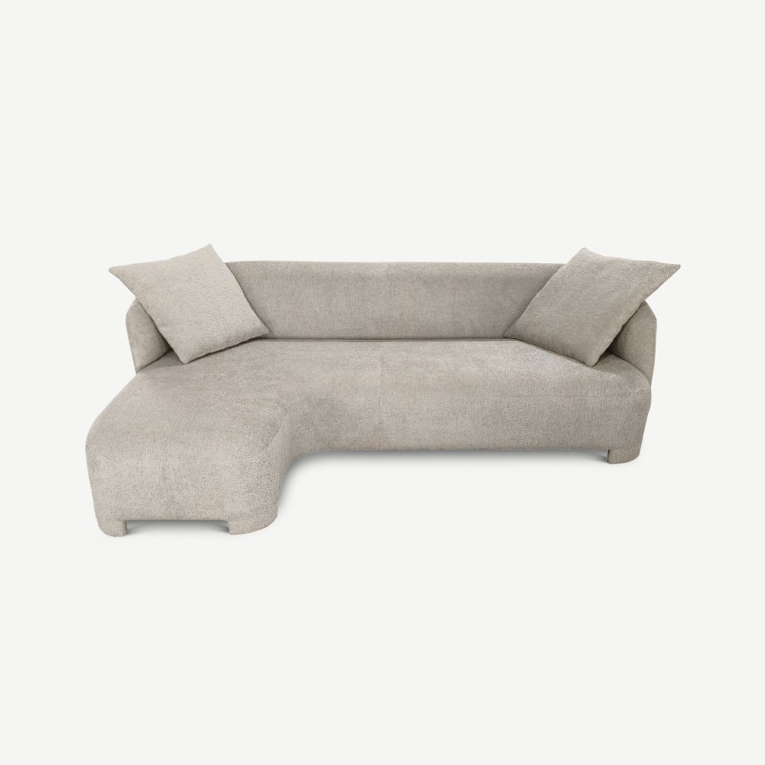 Alner Left Corner Sofa Brown