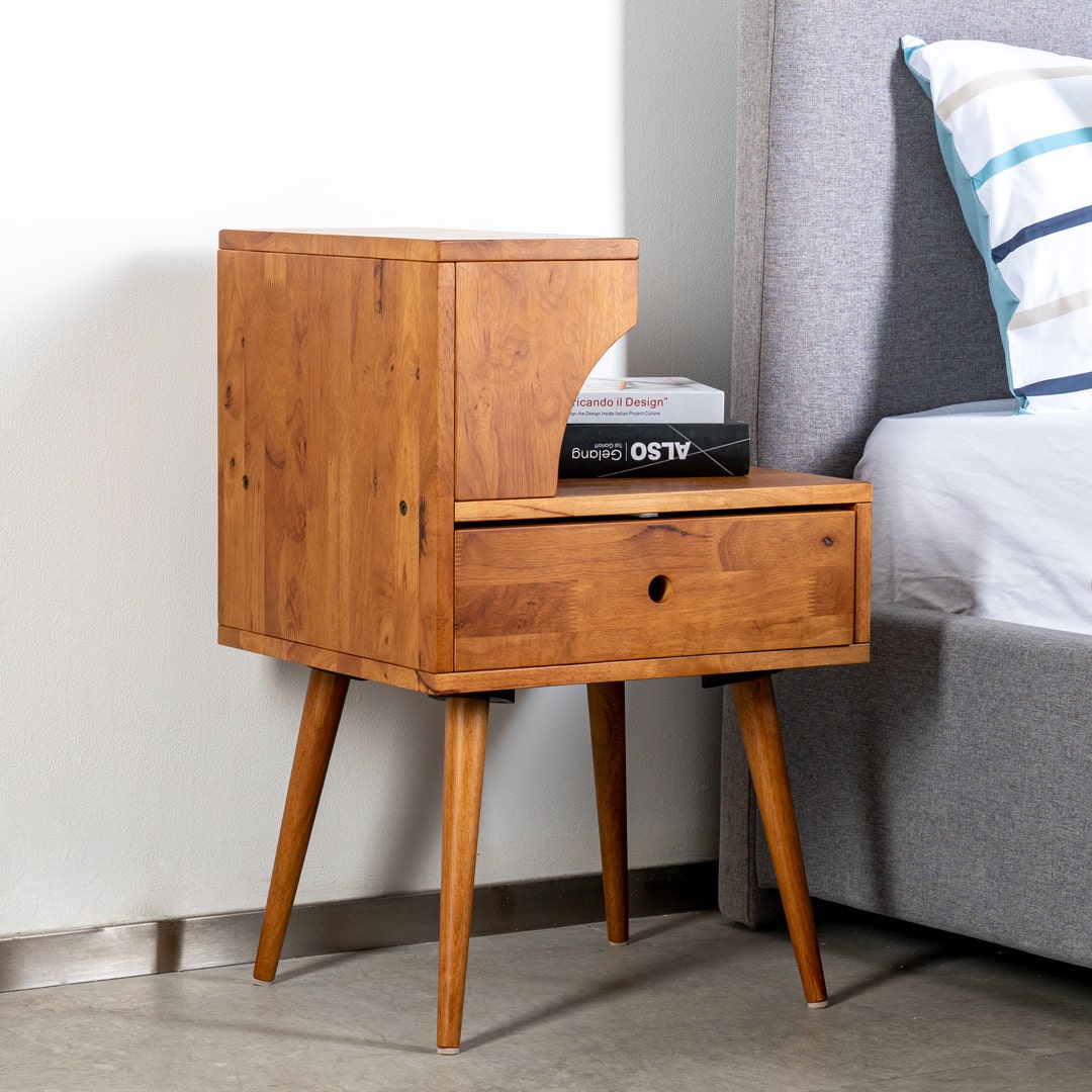 Amani Bedside Table Walnut