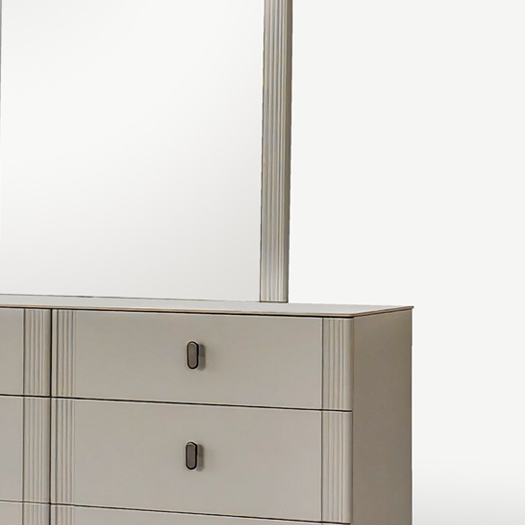 Arason Dresser With Mirror Greige