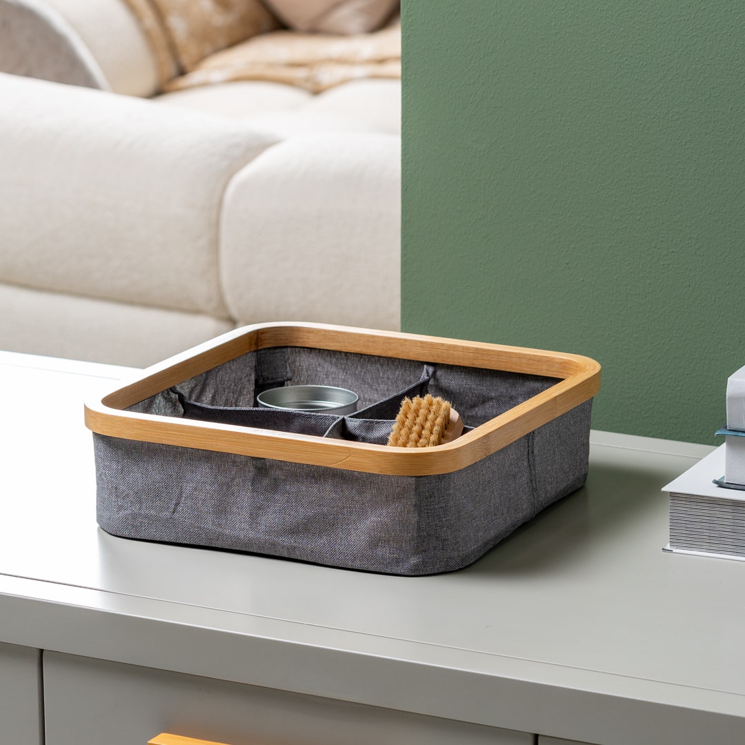 Arcano Foldable Basket Pastel Grey-30x9cm