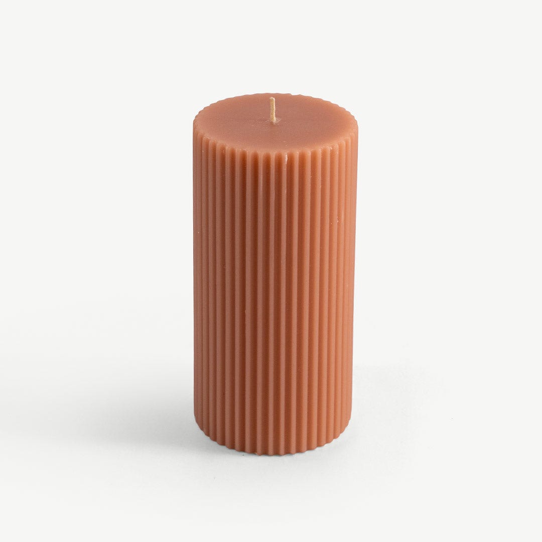 Arcelia Pillar Candle-Coral 650gm