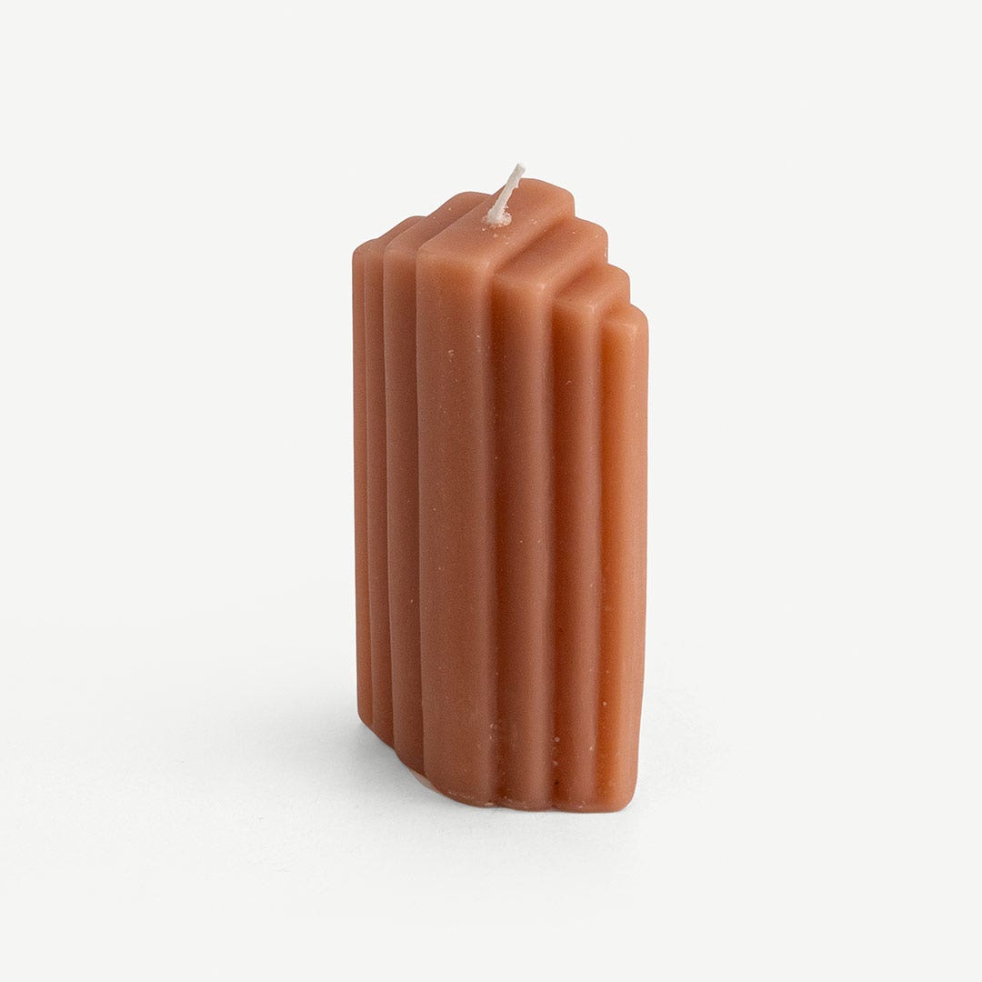 Arcelia Zion Pillar Candle- Coral 125gm