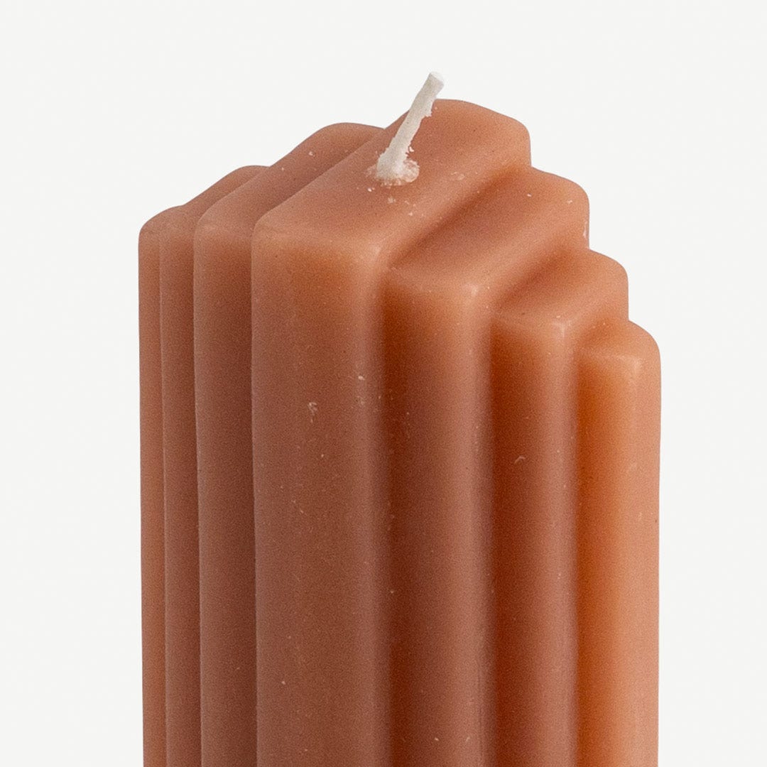 Arcelia Zion Pillar Candle- Coral 125gm